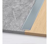 Generico Striscia Di Soglia Alluminio 3Pcs Striscia di Transizione per Pavimenti, Autoadesivo Profilo Transizione Laminato per Pavimenti in Legno Laminato(Iron Gray,20 mmx0.9 m/0.8 inx3 ft)