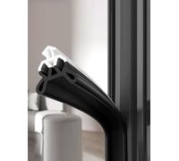 Generico Striscia di tenuta universale for porte e finestre, guarnizione isolante insonorizzante for finestre scorrevoli e a battente, nastro paraspifferi(Black,8m/26.2ft)