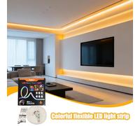 Generico Striscia LED Smart - Lampada Cambia Colore,Luci Al Neon Con Controllo App | Per Camera Home Theater Cucina Camera Da Soggiorno Area Studio Festa