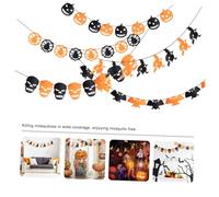 Generico Striscione Decorativo Halloween 5 Pezzi in Feltro Zucca Teschio Pipistrello Ragno e Strega Ornamento da Appendere per Festa e Decorazione Casa Stregata