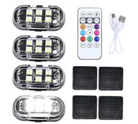 Generico Strobe Light - With Remote Control Wireless Led Lamp, Type-c Charging Car Strobe Lights Kit, Rechargeable Wireless Warning Beacon | Anti-collision Signal Flashing Flasher Assembly For Truck