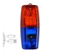 Generico Strobe Shoulder Lights - Rechargeable LED Warning Triangle Light Red Blue Flash | Patrol Safety Clip Light USB | Security Traffic Duty Sanitation Night Visibility Safety SignalLight