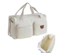 Generico Stroller Bag - Quilted Diaper Tote | Large Capacity Organizer | Multiple Zipper Pockets, Cotton Carry Design, Portable Storage Solution, for Travel Outings & Weekend Trips