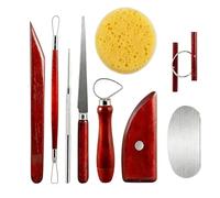 Generico Strumenti per Scultura e Modellazione in Argilla,Kit da Intaglio a 9 Pezzi ad Asciugatura all'Aria - Attrezzi per Scultura - per Progetti di Decorazione per la Casa Artigianato