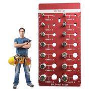 Generico Strumento di Verifica per Filettature Bulloni - Guida Identificazione Professionale | Rilevatore Dimensioni Filetti | per Lavorazione Camion, Riparazione Auto, Manutenzione Autovetture,