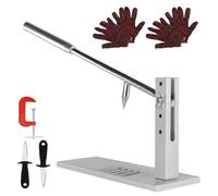 Generico Strumento per sgusciare le ostriche, macchina per sgusciare le ostriche,Macchina apriostriche in acciaio inossidabile -, Guanti per aprire vongole e frutti di mare, set di strumenti per ost