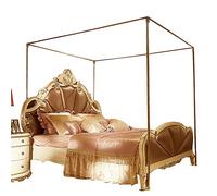 Generico Struttura per Letto a baldacchino in Acciaio Inossidabile - Design in Metallo a Quattro Angoli per Letti Singoli/matrimoniali/Queen Size/King Size, Pali da 22 mm, Staffa per zanzariera, stru