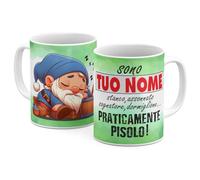 Generico StudioPixelStore Tazza Personalizzata - Idea Regali Personalizzati - Mug Personalizzabile con i Sette Nani - Tazze in Ceramica per la Colazione per il tuo Umore - (pisolo)