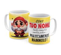 Generico StudioPixelStore Tazza Personalizzata - Idea Regali Personalizzati - Mug Personalizzabile con i Sette Nani - Tazze in Ceramica per la Colazione per il tuo Umore - (mammolo)