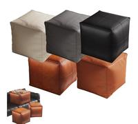 Generico Stuffable Cushion Bag, 2025 New Unstuffed Pouf Ottomans, 17 inch Floor Footrest Cushion Storage Solution for Living Rooms Bedrooms, Cube Decorative Footrest Storage Bag (#5,S)