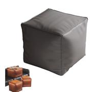 Generico Stuffable Cushion Bag, 2025 New Unstuffed Pouf Ottomans, 17 inch Floor Footrest Cushion Storage Solution for Living Rooms Bedrooms, Cube Decorative Footrest Storage Bag (Gray,L)