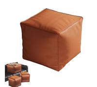Generico Stuffable Cushion Bag, 2025 New Unstuffed Pouf Ottomans, 17 inch Floor Footrest Cushion Storage Solution for Living Rooms Bedrooms, Cube Decorative Footrest Storage Bag (Orange,S)