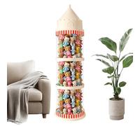 Generico Stuffed Animal Storage, Transparent Doll Organizer, 48.43x11.81in Dustproof Castle Container, Space Saving Vertical Design, Aesthetic Clutter Control for Bedroom, Nursery, Dorm, Playroom