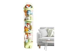 Generico Stuffed Animal Storage Tube, 63.7 Inch Vertical Toy Pipe with 4 Layers, Transparent Doll Display Bucket, Space-Saving Doll Holder for Playroom, Bedroom, 11.02x63.78 Inches