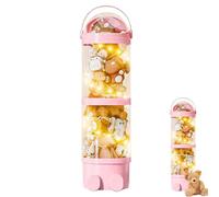 Generico Stuffed Animal Storage Tube, Sophisticated Toy Organizer Tube Display Box For Stufffed Animals, Easy To Set Up Transparent Stuffed Animal Tubes Storage For Bedroom, Living Room