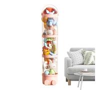 Generico Stuffed Animal Tube, Transparent Doll Display Bucket, 63.7 Inch Toy portable compact Storage Organizer 4 Layers, Space-Saving Doll Holder for Playrooms, Bedroom
