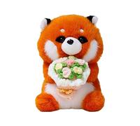 Generico Stuffed Animal - Valentines Day Plush Animals | Soft Holding Flower Buoquet | Cute Doll With Buoquets For Girlfriend Wife Girls Mother Wedding Christmas Birthday Indoors Outdoors Uses