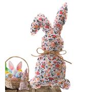 Generico Stuffed Bunny Doll,Rabbit Doll for Tiered Tray Decoration - 24x11cm Effortless Collectible Stuffe Bunny Figurines Farmhouse Festive Charm Ornament for Spring, Wreath, Wedding Tiered Trays