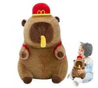 Generico Stuffed Capybara Plush - Cartoon French Fries Backpack Capybara Doll,Home Decoration with Stretchable Mouth for Living Room, Couch, Bedroom, Car, Game Room
