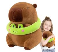 Generico Stuffed Capybara Plush, Cute Animal Doll, Cartoon Frog Toy, Soft Huggable Fabric, Adorable Novelty Design, Living Room Displays, Bedroom Decoration, Dorm Collections, Home Styling