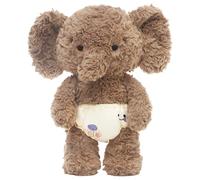 Generico Stuffed Elephant, Plush Animal Toy, 13.78x7.48x3.15 Inches Adorable Cute Soft Huggable Character Doll, Cozy Decorative Plush, Ideal for Boys Girls Room Decor and Collection