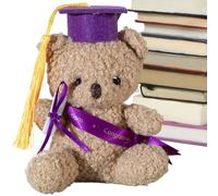Generico Stuffed Graduation Bear,5.1 Inch Bear Plush Toy with Hat and Certificate | Graduation Souvenir For School, Elementary, High School, Kindergarten