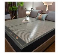 Generico Stuoia In Bambù Pieghevole For Dormire D'estate, Doppio Strato Traspirante Rinfrescante, Tappetino In Rattan Naturale For Letto E Casa All'aperto(Gray,0.9 * 1.9m)