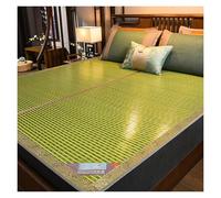 Generico Stuoia In Bambù Pieghevole For Dormire D'estate, Doppio Strato Traspirante Rinfrescante, Tappetino In Rattan Naturale For Letto E Casa All'aperto(Green,1.2 * 1.9m)