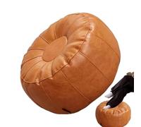 Generico Sturdy Modern Lounge, Pouf Cover Ottoman, Unstuffed Pumpkin Cushion with Soft Footrest Structure, Premium PU Leather Cover, Decorative Floor Pouf Style, Outdoor Wedding Event Use