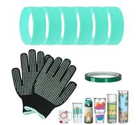Generico Sublimation Silicone Bands For Tumblers - 6 Pieces Reducing Ghosting Wrap, 2.75x0.8inch/7x2cm Heat Resistant Wrap Ring,for Art Water Bottle Travel Mug Cup Home Craft Jars