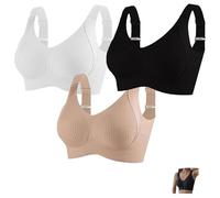 Generico Submarinen-S Bra, Sentdream Women's Ribbed Push-Up Adjustable Wire-Free Bra, Super Firming Push-Up Bras