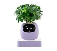 Generico Succulents Pot - Smart AI Planter for Indoor Plants | USB Rechargeable ABS Pot with LCD Screen Wi-Fi App Control Plant Care Guidance Multiple Expressions Home Office Decor Gift