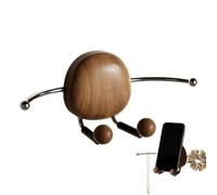 Generico Suction Cup Bathroom Phone Holder - Walnut Wood Wall Mount | Kitchen TV Viewing Accessory, Creative Ornament | Hands-Free
