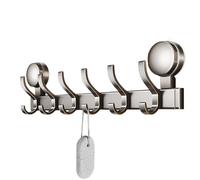 Genérico Suction Cup Coat Rack - Coat Rack Wall Mount | Suction Cup Towel Racks with 6 Hooks | Multipurpose Racks | Robe Hooks for Hat, Clothes, Purse, Towel