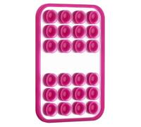 Generico Suction Cup Mirror Phone Holder | Silicone + Mirror, Clear/Black/White | Adhesive Square Mount For Ḿirror | Stick Phone To M̀irror For Hands-Free Viewing