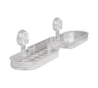 Generico Suction Cup Shelf, Reusable Shower Holder, 51x10.5x10.5cm/20.08x0.34x0.34in Non-Slip Bathroom Organizer, Rust-Proof Frame, Tool- Installation for Kitchen Hotel Home Use