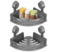 Generico Suction Cup Shower Shelf - No Drilling Corner Rack, Removable Bathroom Wall Shelves | Shampoo Toiletry Storage Organizer | Kitchen Home Pantry Storage | Easy Install Durable Design