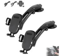 Generico Suction Type Downward Bending Phone Mount, Car Suction Cup Phone Holder, 360 Downward Bending Phones Mount Car, for Dashboard/Glass/Desk (Black*2)
