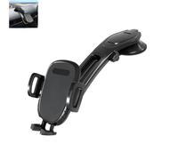 Generico Suction Type Dowward Bending Phone Mount, 360 Downward Bending Phone Mount Car, with One Button Release Clamp for Most Phones (Black)