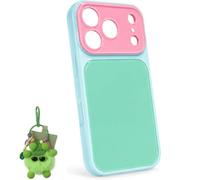 Generico Summer Dopamine Phone Case, Vibrant Contrast Color Dopamine Acrylic Phone Case with Cute ornaments, Compatible with iPhone 13 14 15 16 17 (E,For 15)