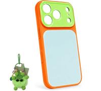 Generico Summer Dopamine Phone Case, Vibrant Contrast Color Dopamine Acrylic Phone Case with Cute ornaments, Compatible with iPhone 13 14 15 16 17 (B,For 15)