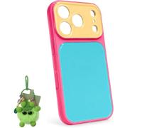 Generico Summer Dopamine Phone Case, Vibrant Contrast Color Dopamine Acrylic Phone Case with Cute ornaments, Compatible with iPhone 13 14 15 16 17 (C,For 17Promax)