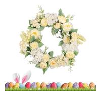 Genérico Summer Front Door Wreath - Spring Door Wreaths | Artificiale LED Light Colorful Festive Decoration | Indoor Outdoor Flower Wreath Decor | For Home Holiday Wedding Party Window Festival
