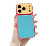 Generico Summer Vibe Dopamine Contrast Color Phone Case for iPhone 17 16 15 Pro Max (Rose-Blue,iPhone 17)