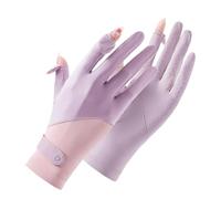 Generico Sun Gloves - Ice Silk Thin Splicing, Full Finger Sunblock Handwear, Anti Slip Cooling Summer Wear | UV Protection Handwear, Breathable Outdoor Sports Wear For Running Cycling Driving