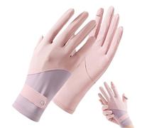 Generico Sun Gloves - Ice Silk Thin Splicing, Full Finger Sunblock Handwear, Anti Slip Cooling Summer Wear | UV Protection Handwear, Breathable Outdoor Sports Wear For Running Cycling Driving