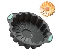 Generico Sunflower Cake Pan - 7 Inch Round Flower Baking Pan Set With Reusable Silicone Molds & Piping Tip | Non-Stick Jelly & Dessert Mold For Valentine's Day, Birthdays, Spring And Holiday Parties
