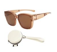 Generico Sunglasses Over Glasses, UV Protection Shades, 6.1x5.51x2.28 Inches Folding Eyewear Frame, Portable Accessory for Women Men Sports Biking Fishing Beach Outdoor Travel and Hiking Adventures