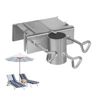 Generico Sunshade Umbrella Holder - Secure Adjustable Grip | Thickened Rust-Proof Clip Universal Fit | for Beach Chair Garden Bench Patio, Portable Easy Mount, 420g, 12x16x4.5cm