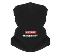 Generico Supervisore dello spettacolo, parole bianche su rosso Foulard antivento Maschera Collar Cappello Cappello da donna Copruzzo all'aperto Invernale Multifun